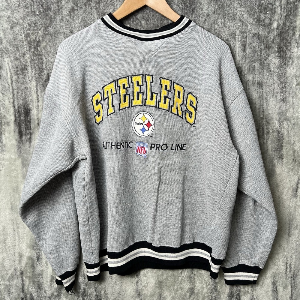 Vintage 90s Logo Athletic Pittsburgh Steelers Crewneck Size L NFL PRO LINE